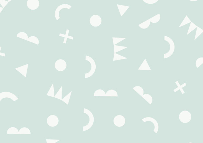 Eighties Shapes, Aqua - Roller Blind - Image 6